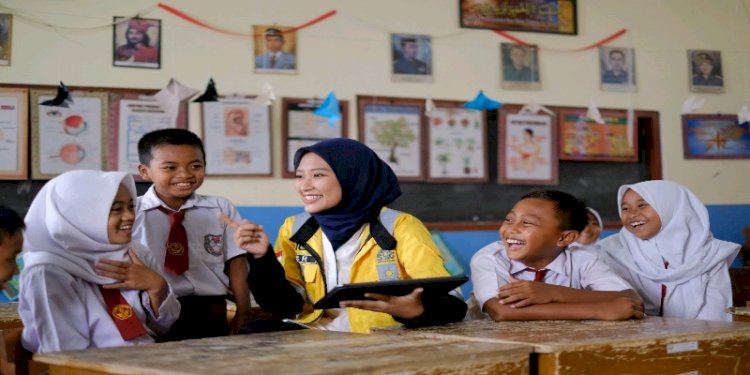 SG Cerdas, merupakan salah satu program pilar CSR PTSG yang berfokus pada peningkatan kualitas pendidikan masyarakat di 6 Desa sekitar perusahaan. (Foto diambil sebelum adanya pandemi Covid-19)./ ist