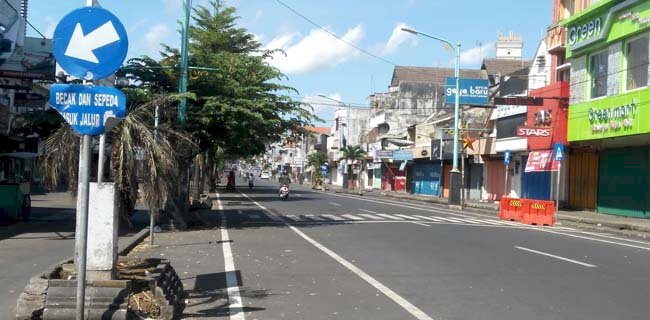 Suasana Kota Salatiga saat pemberlakukan PPKM Darurat. RMOL Jateng