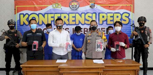 Lima tersangka berhasil diamankan Sat Resnarkoba Polres Kebumen karena memiliki narkotika jenis sabu-sabu. RMOL Jateng
