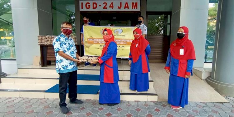 Ribuan telur disalurkan untuk tenaga kesehatan di lima rumah sakit di Solo. RMOL Jateng 