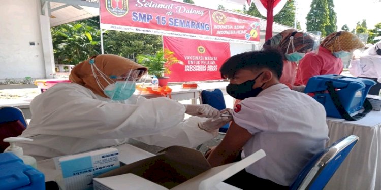 vaksinasi pelajar tahap kedua di Kota Semarang/RMOLJateng
