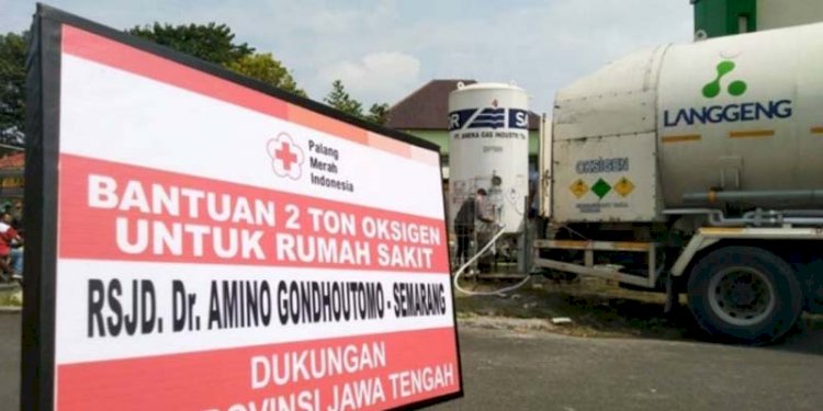 PMI Distribusikan 20 ton oksigen untuk RS di Jateng. RMOL Jateng