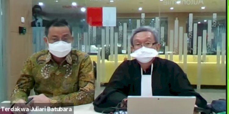 Bekas Mensos Juliari Batubara saat jalani sidang vonis rasuah Bansos/Repro  