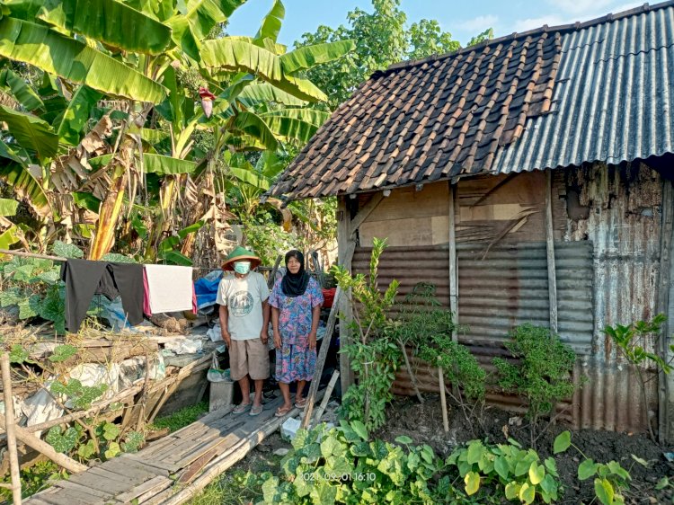 Mbah Sono dan Istri ketika ditemui di rumah sewanya/RMOLJateng