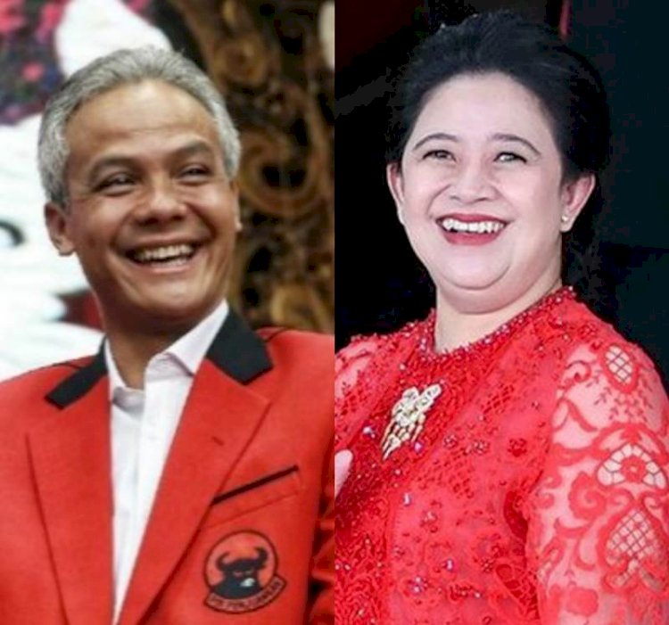 Ganjar Pranowo dan Puan Maharani, dua kader terbaik PDIP yang disebut-sebut bakal meramaikan bursa Capres 2024. / foto: kolase dari internet. 