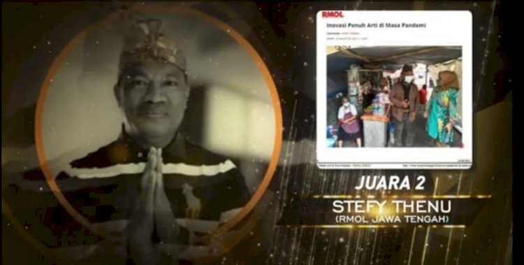 Wartawan RMOL Jateng, Stefy Thenu dengan karya berjudul Inovasi Penuh Arti di Masa Pandemi, berhasil menjadi juara 2 Lomba Karya Jurnalistik BPJS Kesehatan 2021, yang diumumkan Kamis (28/10). / sumber: youtube. 