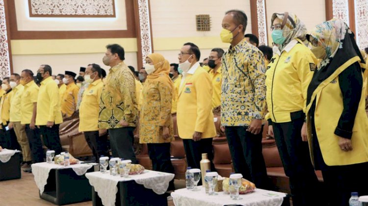 Acara konsolidasi DPD Golkar Jawa Timur yang dihadiri Airlangga Hartarto, Rabu (12/1)/Dok