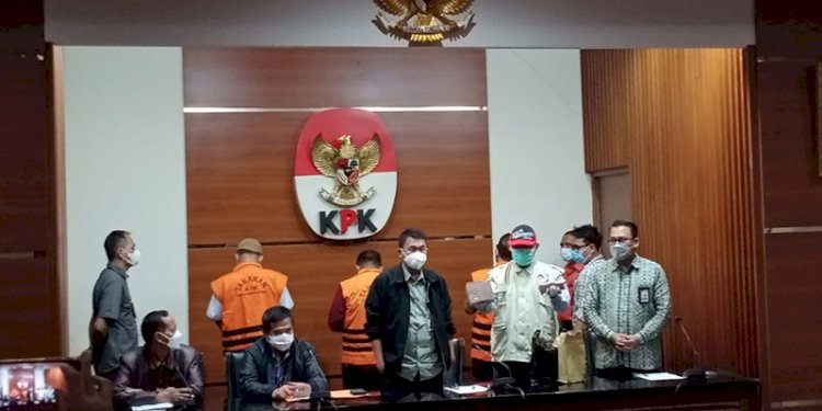 Wakil Ketua KPK Nawawi Pomolango saat memimpin jalannya konferensi pers pengungkapan OTT Hakim Itong Cs di Gedung Merah Putih KPK/RMOL