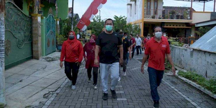 Wali Kota Semarang saat blusukan di Kampung Batik, Kecamatan Tembalang sosialisasi protokol kesehatan. RMOL Jateng 