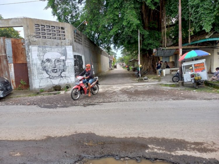 Lokasi kejadian penembakan polisi Wonogiri oleh Resmob Polresta Surakarta, di jalan menuju makam Pracimaloyo, Kartasura.