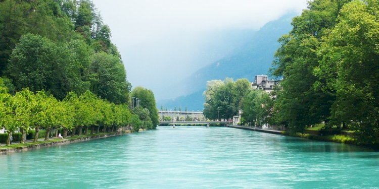 Sungai Aare di Swiss, tempat hilangnya putra sulung Gubernur Jawa Barat Ridwan Kamil. 