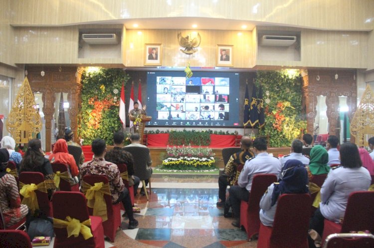 Kegiatan Penyusunan Pagu Indikatif Tahun Anggaran 2023 Jajaran Kantor Wilayah Kementerian Hukum dan HAM Jawa Tengah, di Aula Kresna Basudewa, Semarang, Kamis (2/6).