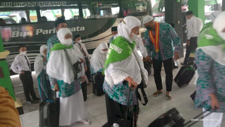 Kedatangam kloter 6 dari Grobogan di Embarkasi Solo/RMOLJateng