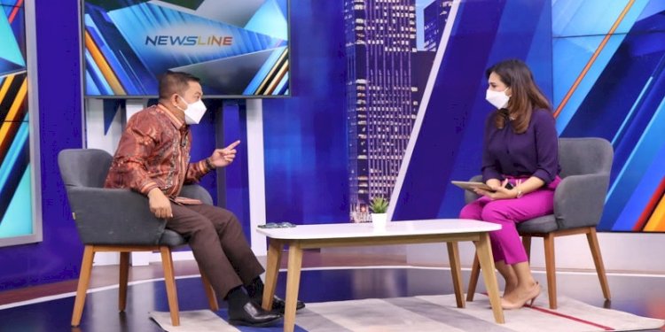 Wakil Ketua DPRD Sukirman saat menjadi narasumber dalam dialog Prime Time, di Studio 1 Metro TV Jakarta/ist