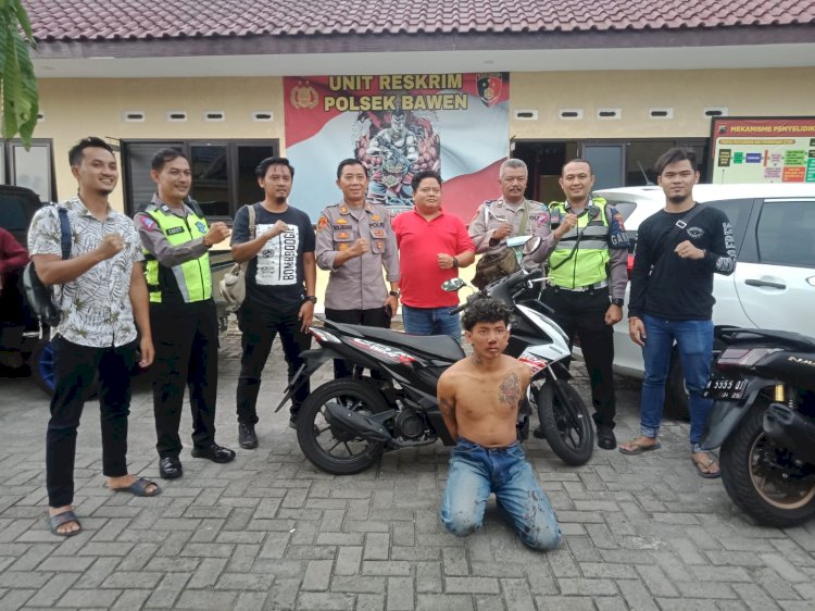 Polsek Bawen berhasil mengamankan seseorang warga Depok, Jawa Barat berinisial EW (22), yang diduga usai melakukan tindakan pembegalan di wilayah Kabupaten Boyolali. 