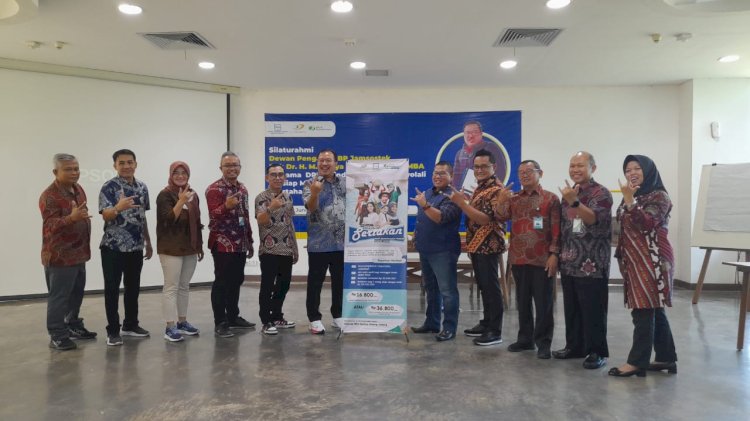 BPJS Ketenagakerjaan atau BPJS TK meluncurkan program 'Sertakan' yang merupakan singkatan dari Sejahterakan Pekerja Sekitar Anda di Boyolali, Senin (19/6/2023). 