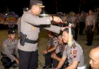 Puluhan Personil Polres Demak Gelar Upacara Kenaikan Pangkat di Malam Hari