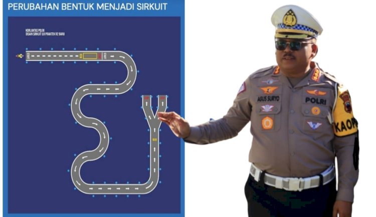Dir Lantas Polda Jateng Kombes Pol Agus Suryo Nugroho menunjukkan Materi Ujian Praktik dalam pembuatan SIM 