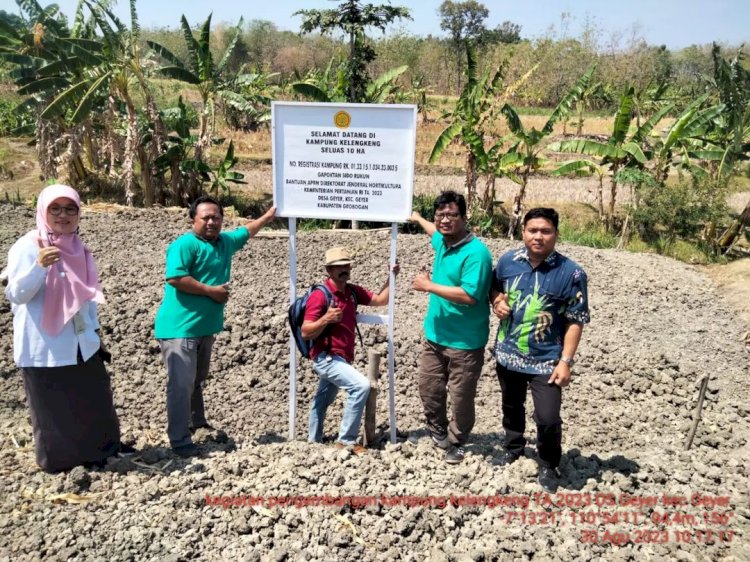 Kabid Holtikultura Dispertan Grobogan Nur Widiastuti saat monev kesiapan lahan kampung klengkeng