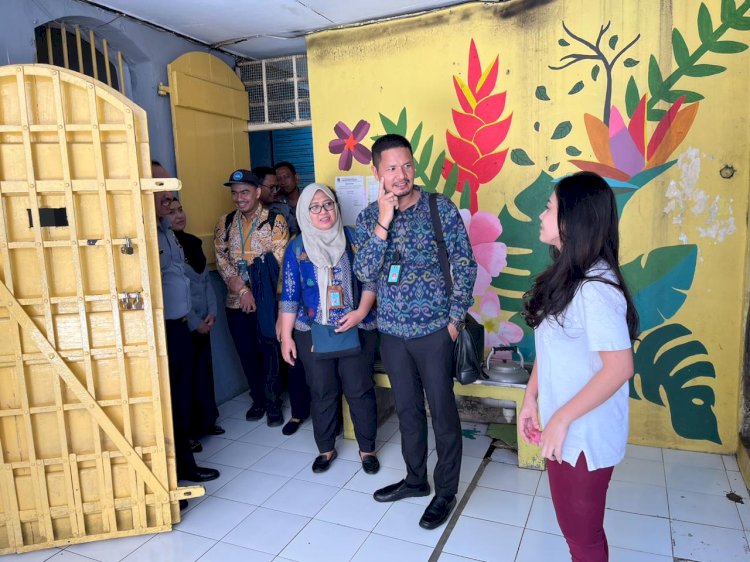 Kunjungan Tim Penilai Mandiri (TPM) Inspektorat Jenderal Kementerian Hukum dan HAM (Kemenkumham) zona integritas, Rabu (30/8). 