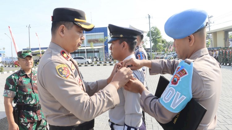 Polres Sukoharjo menggelar Operasi Zebra Candi 2023 dibuka dengan Apel Gelar Pasukan di Mapolres Sukoharjo, Senin (4/9). RMOL Jateng