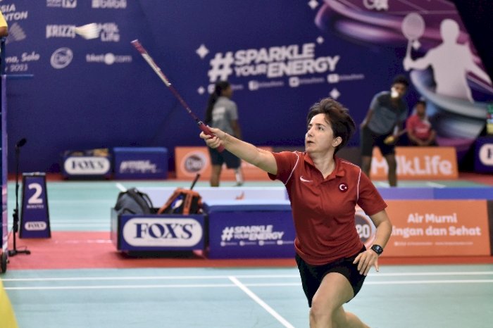 Halime Yildiz saat bertanding di GOR Sritex Arena/dok panitia penyelengara