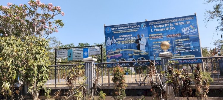 Yayasan Nusapersada berupa Sekolah Kejuruan dibangun diduga hasil TPPU Andi Pramono di Tengaran, Kabupaten Semarang. Foto : RMOL Jateng/Erna Yunus B