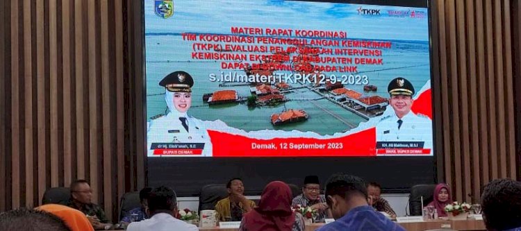 Kegiatan rakor penanggulangan kemiskinan ekstrem di Gedung Gradika Bina Praja Demak, Selasa (12/9). RMOL Jateng 