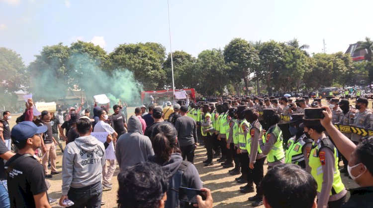 Latihan sispamkota Polres Sukoharjo antisipasi provokator dan amankan Pemilu 2024. RMOL Jateng
