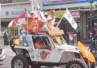 Sarana Edukasi Pemilu, Kirab Pemilu 2024 Tiba di Salatiga Diwarnai Konvoi Parpol