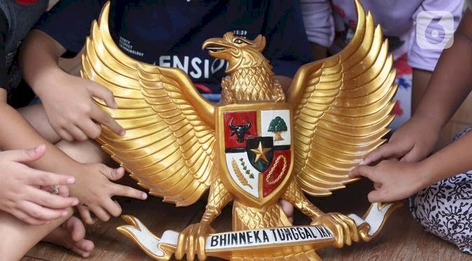 ilustrasi nilai-nilai Pancasila. 