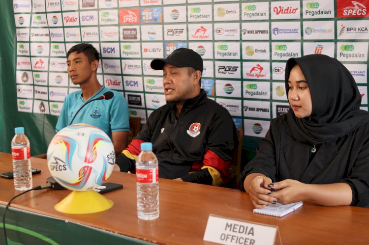 Konferensi pers di Stadion Joyokusumo Pati, Minggu (1/10/2023).
