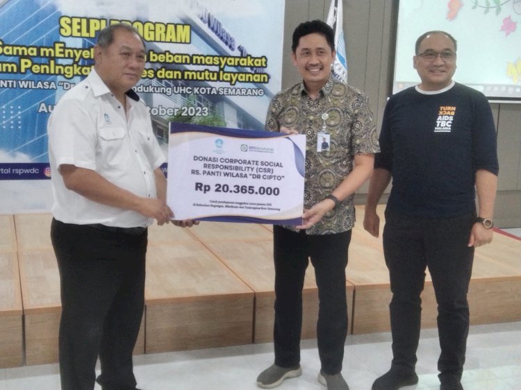 Rumah Sakit Pantiwilasa dr. Cipto Semarang mantap menyalurkan dana Corporate Social Responsibility (CSR) yang dikelola setiap tahunnya  untuk mendukung penyelenggaraan Program Jaminan Kesehatan Nasional (JKN), dalam kegiatan Bersama Menyelesaikan Beban Masyarakat Dalam Peningkatan Akses dan Mutu Layanan (SELPI PROGRAM), Rabu (3/10).