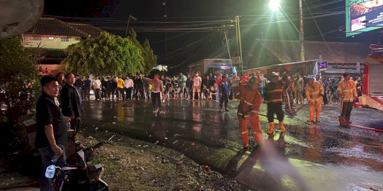 Situasi Kota Muntilan sesaat usai terjadi bentrok antara dua kelompok massa. RMOL Jateng
