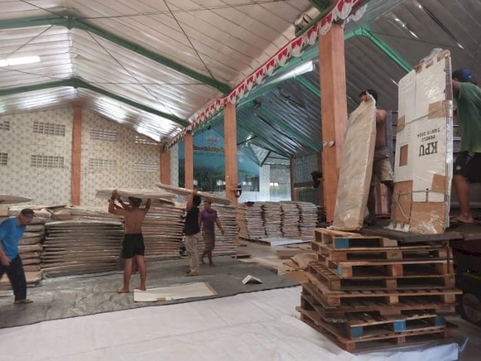 Gudang penyimpanan logistik KPU Karanganyar