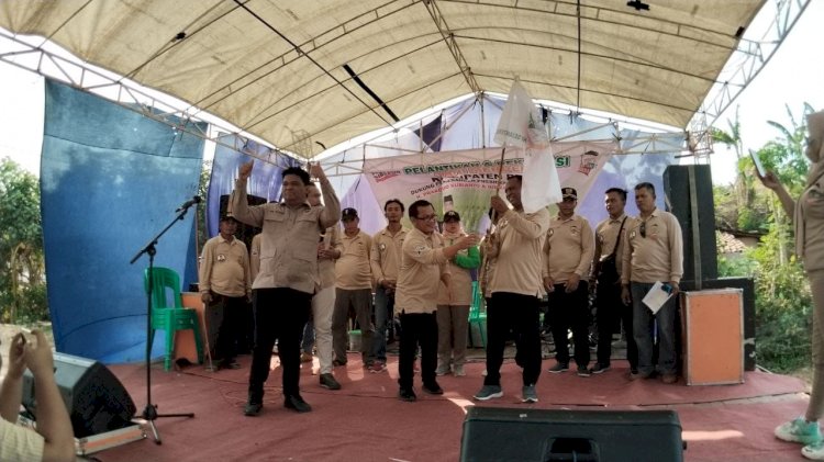 Tani Merdeka saat deklarasi Dukung Prabowo Gibran di Desa Karangjong kecamatan Ngawen, Kabupaten Blora