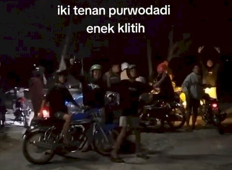 Tangkapan layar video klitih yang tersebar di medsos @Bima
