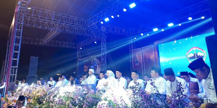 Suasana Jateng bersholawat, di Alun-alun Kabupaten Demak, Kamis (2/11). RMOL Jateng