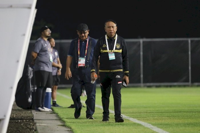 Waketum PSSI sambangi latihan timnas U17 di Surabaya.
