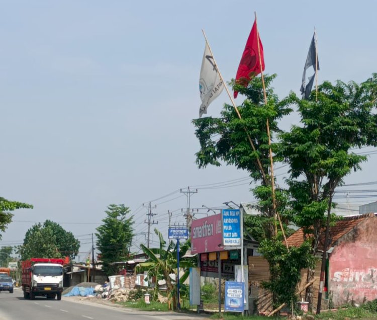 Bendera Golkar berwarna putih berkibar di Getasrejo Grobogan