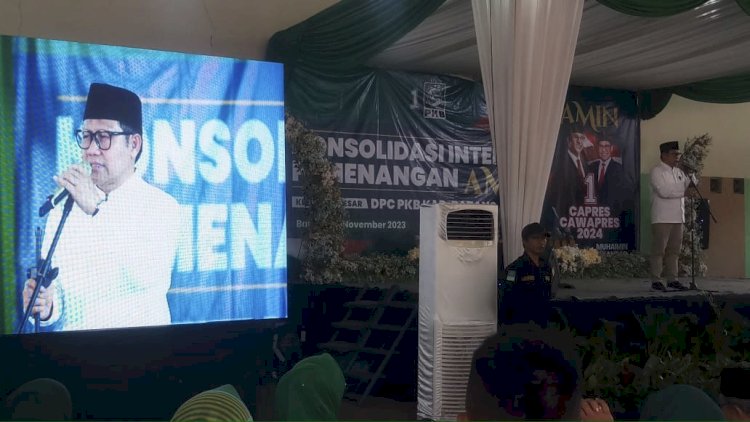 Calon wakil presiden nomur urut 1 Muhaimin Iskandar Konsolidasi Internal Pemenangan AMIN di Desa Gapura, Kecamatan Warungasem, Kabupaten Batang. RMOL Jateng