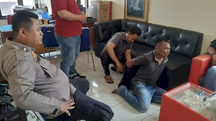 Polisi amankan pelaku pencurian kotak infaq nyaris dihajar warga. dok