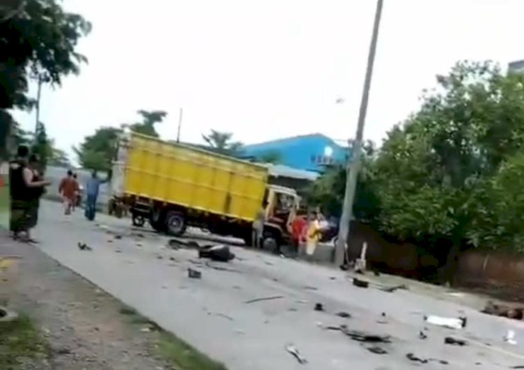 Salah satu armada laka lantas di jalan Demak-Jepara. dok