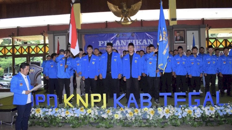 Pelantikan pengurus DPD KNPI Kabupaten Tegal periode 2023-2026. RMOL Jateng