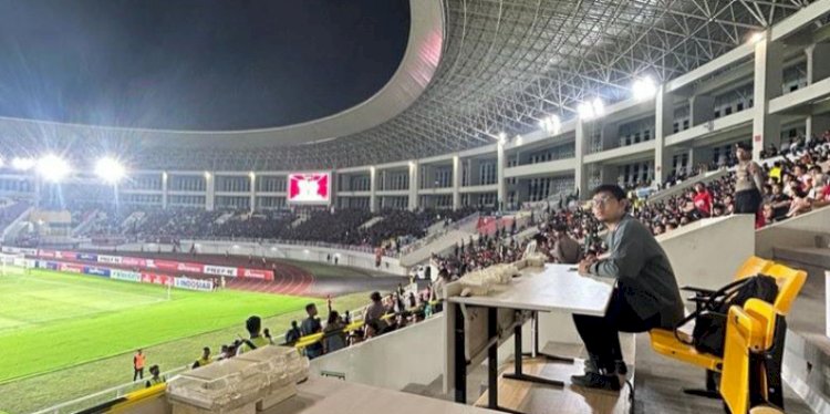 Sinyal internet kuat di Media Center Stadion Manahan Solo. RMOL Jateng