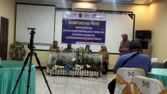 Konferensi pers Upaya Kolaborasi Penanggulangan TB Karanganyar.