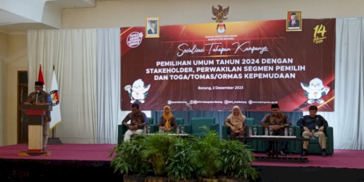 Sosialisasi tahapan Pemilu 2024 di Hotel Dewi Ratih Batang. RMOL Jateng