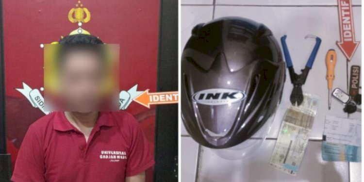Pelaku spesialis maling uang kotak amal diamankan polisi. Dok 