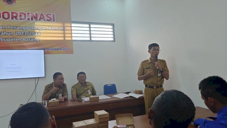 Rapat Koordinasi Antisipasi Kesiapsiagaan dan Penanggulangan Bencana Musim Hujan Tahun 2023/2024 di Wilayah Kabupaten Batang