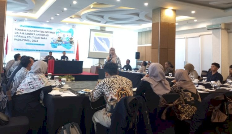 Bawaslu Sukoharjo gelar Pengawasan Konten dalam rangka antisipasi hoax dan politisasi SARA pada Pemilu 2024. Foto : Almira Nindya